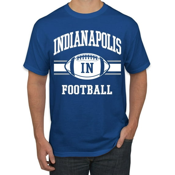 City of Indianapolis IND American Football Fantasy Fan Sports Men's Graphic T-Shirt, Royal, 4XL