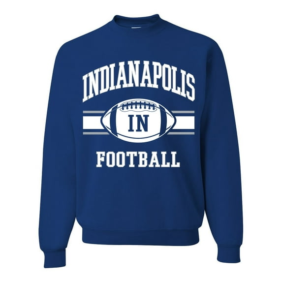 City of Indianapolis IND American Football Fantasy Fan Sports Unisex Crewneck Graphic Sweatshirt, Royal, 3XL