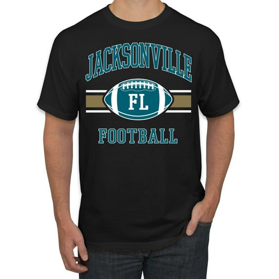City of Jacksonville Jax American Football Fantasy Fan Sports Men's Graphic T-Shirt, Black, Medium