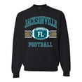 thumbnail image 1 of City of Jacksonville Jax American Football Fantasy Fan Sports Unisex Crewneck Graphic Sweatshirt, Black, Small, 1 of 3