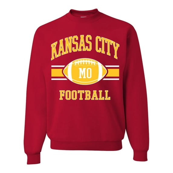 City of Kansas City KC American Football Fantasy Fan Sports Unisex Crewneck Graphic Sweatshirt, Red, 5XL