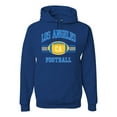 thumbnail image 1 of City of Los Angeles LAR American Football Fantasy Fan | Mens Sports Hooded Sweatshirt Graphic Hoodie, Royal, Small, 1 of 3