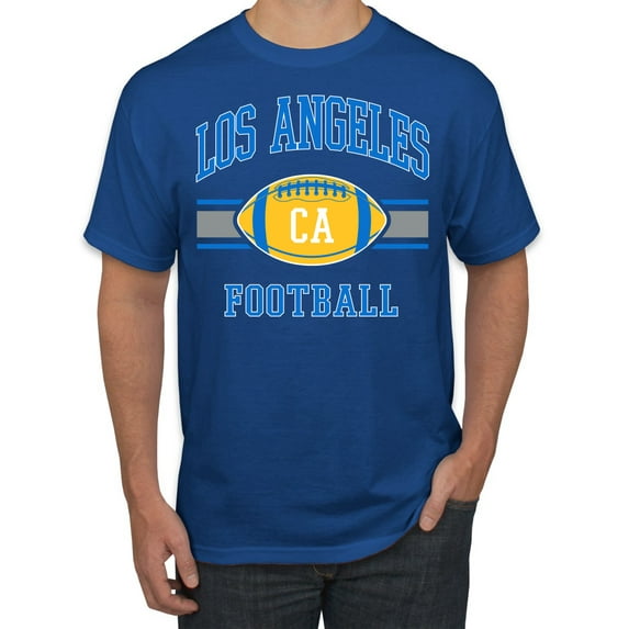 City of Los Angeles LAR American Football Fantasy Fan Sports Men's Graphic T-Shirt, Royal, 4XL