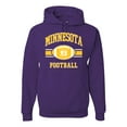 thumbnail image 1 of City of Minnesota MIN American Football Fantasy Fan | Mens Sports Hooded Sweatshirt Graphic Hoodie, Purple, Large, 1 of 3
