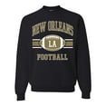 thumbnail image 1 of City of New Orleans NO American Football Fantasy Fan Sports Unisex Crewneck Graphic Sweatshirt, Black, Medium, 1 of 3