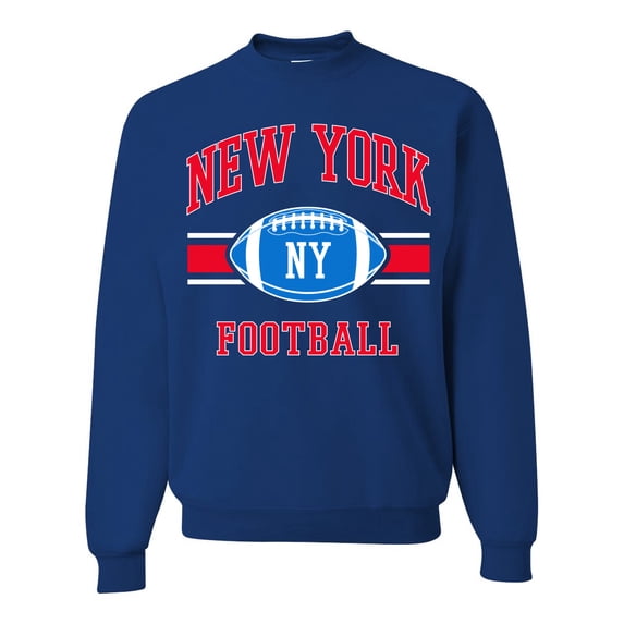 City of New York NYG American Football Fantasy Fan Sports Unisex Crewneck Graphic Sweatshirt, Royal, 3XL