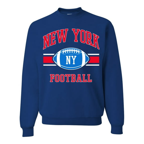 City of New York NYG American Football Fantasy Fan Sports Unisex Crewneck Graphic Sweatshirt, Royal, X-Large