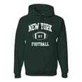 thumbnail image 1 of City of New York NYJ American Football Fantasy Fan | Mens Sports Hooded Sweatshirt Graphic Hoodie, Forest Green, 2XL, 1 of 4