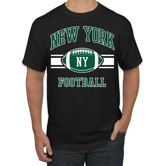 City of New York NYJ American Football Fantasy Fan Sports Men's Graphic T-Shirt, Black, 4XL