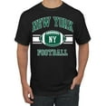 thumbnail image 1 of City of New York NYJ American Football Fantasy Fan Sports Men's Graphic T-Shirt, Black, 5XL, 1 of 3