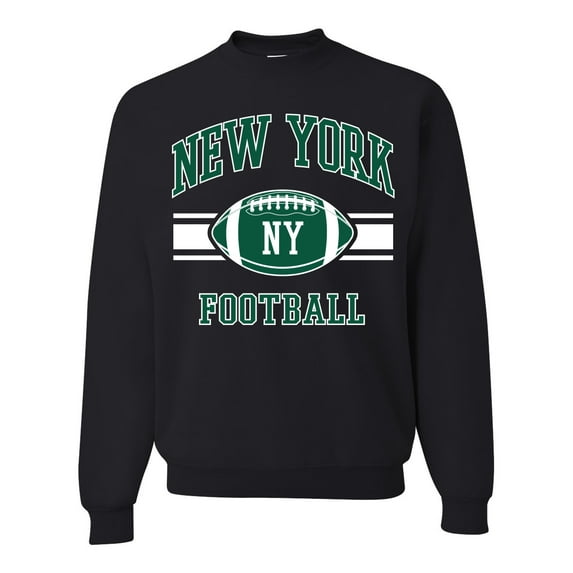 City of New York NYJ American Football Fantasy Fan Sports Unisex Crewneck Graphic Sweatshirt, Black, 3XL