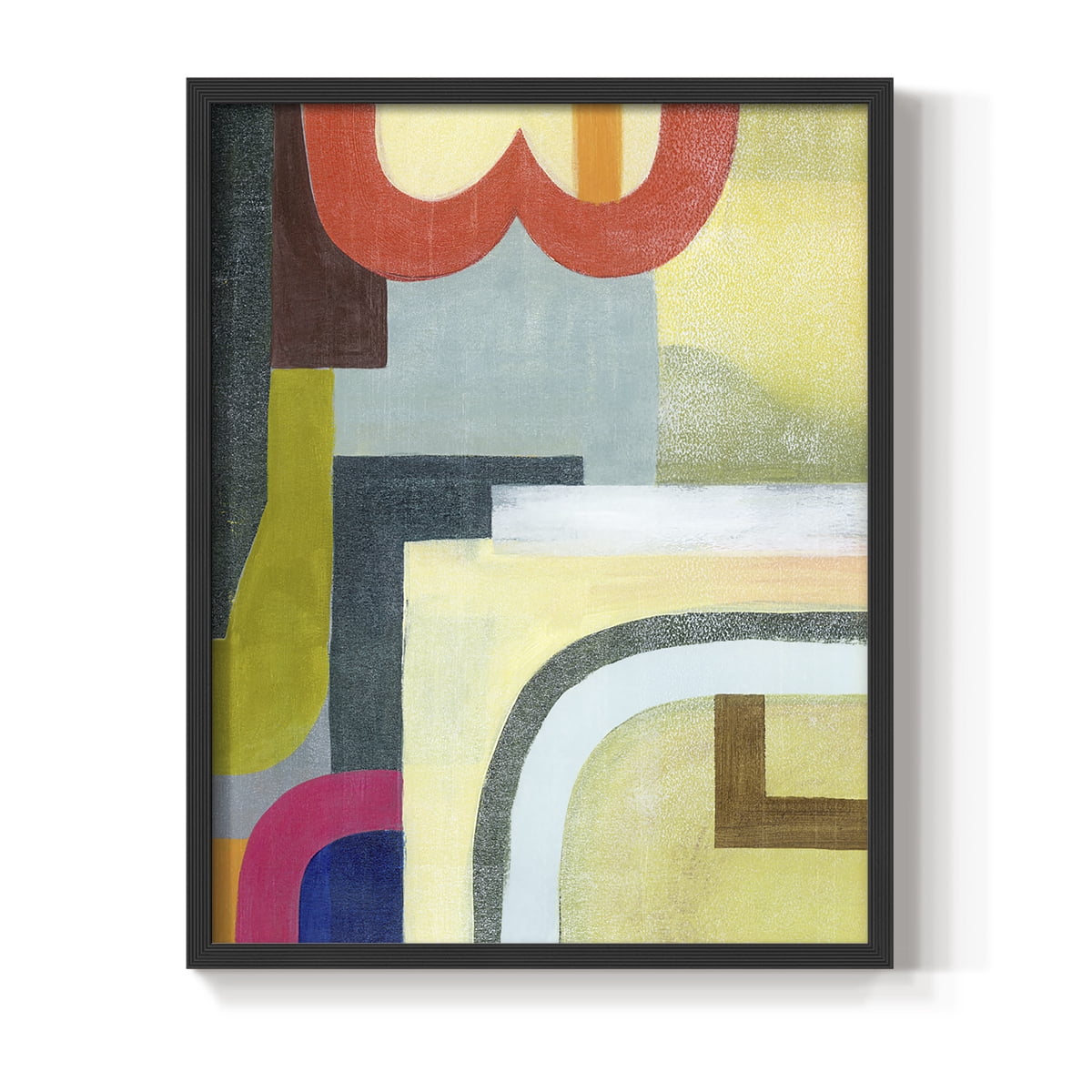 City of Rainbows II Framed Print in Black Solid Wood Framed Print No Nail Hanging