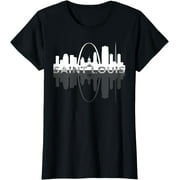 City of St Louis Missouri Skyline Art Gateway Arch Graphic T-Shirt
