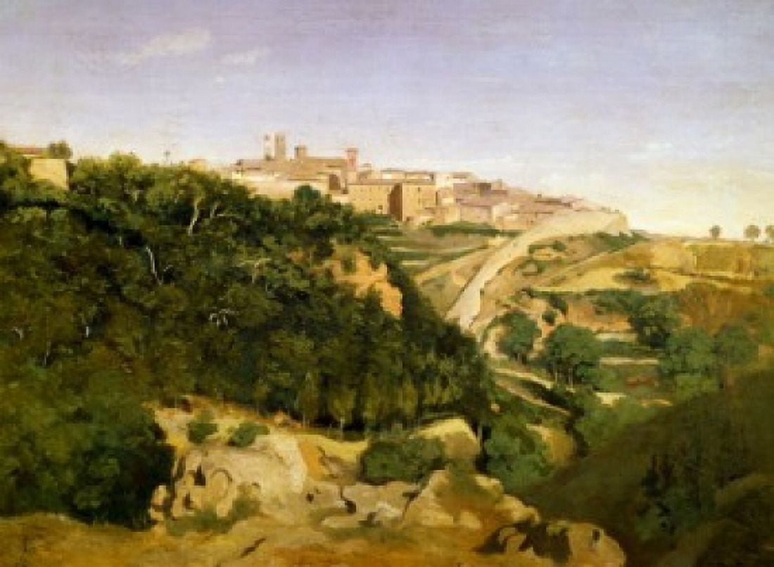 City of Volterra by Jean Baptiste Camille Corot (1796-1875) France Paris Musee du Louvre Canvas Art - Jean Baptiste Camille Corot (18 x 24)