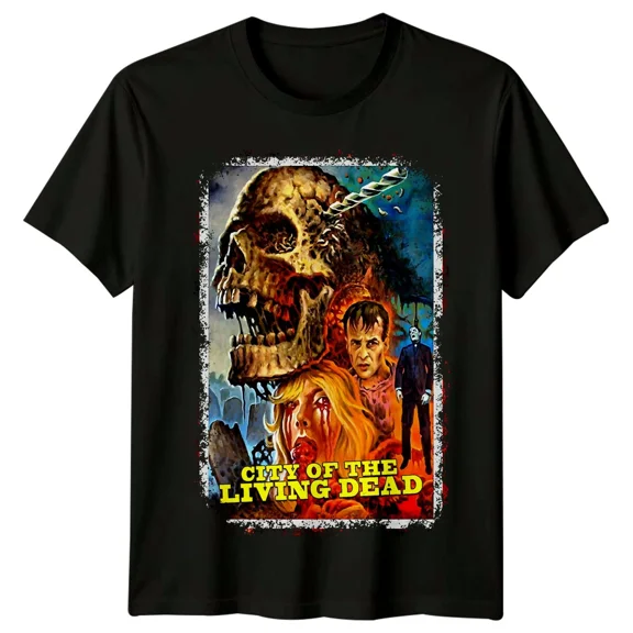 City of the Living Dead (1980) Movie Poster Inspired T-Shirt Retro Tee Unisex