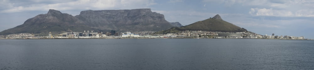 City on the coast Robben Island Table Mountain Cape Town Western Cape Province South Africa Canvas Art - Panoramic Images (36 x 12)