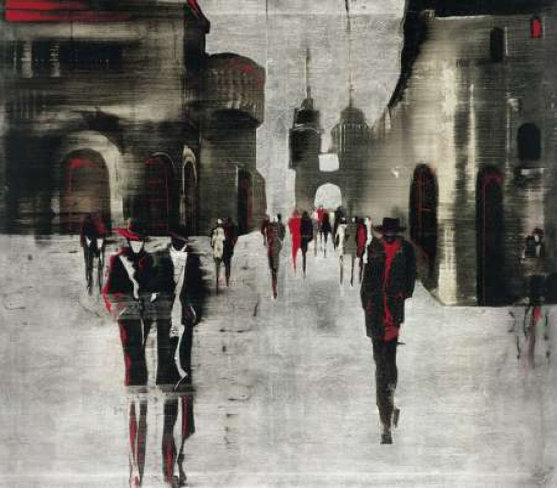 City scene II Canvas Art - Elena Radzetska (24 x 24)