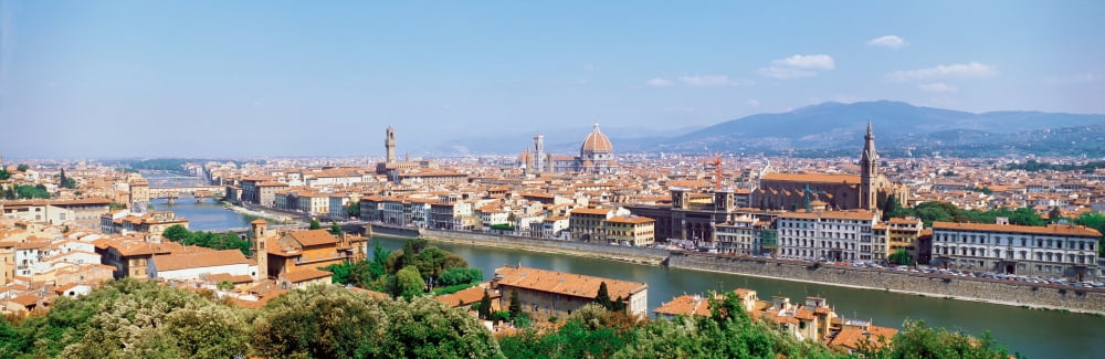 City skyline Toscana Firenze Italy Canvas Art - Panoramic Images (27 x 9)