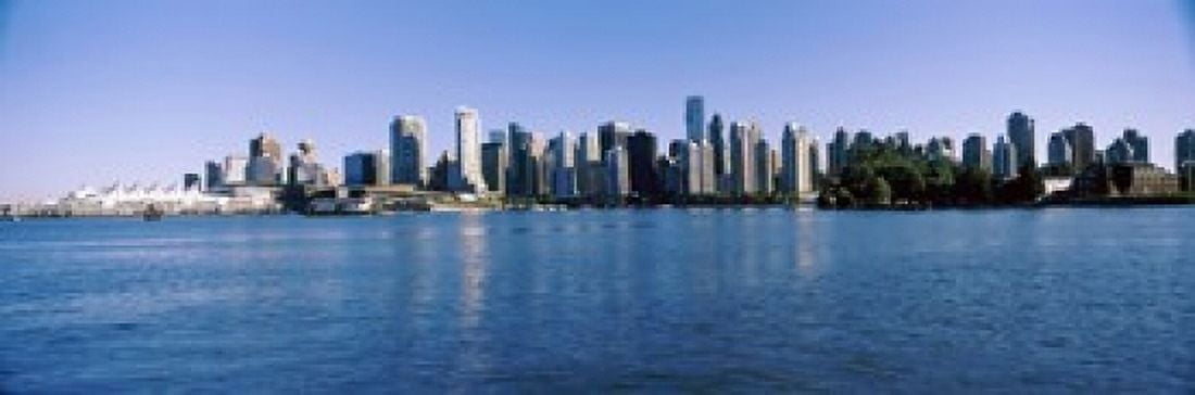 City skyline Vancouver British Columbia Canada 2013 Canvas Art - Panoramic Images (18 x 6)