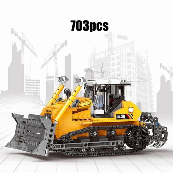 City technical MOC WheelLoader Car Heavy Mining Truck Crane Building Blocks DIY Engineering Excavator Bricks Toy For Children