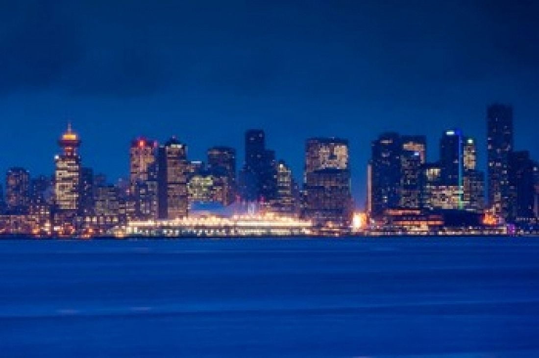 City view form North Vancouver British Columbia Canada Canvas Art - Walter Bibikow DanitaDelimont (36 x 24)