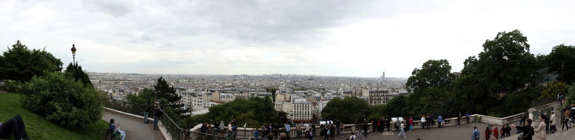 City viewed from Sacre-Coeur Basilica ParisIle-de-France France Canvas Art - Panoramic Images (27 x 9)