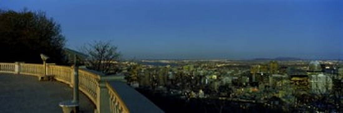 City viewed from an observation point Kondiaronk Belvedere Mount Royal Montreal Quebec Canada Canvas Art - Panoramic Images (18 x 6)