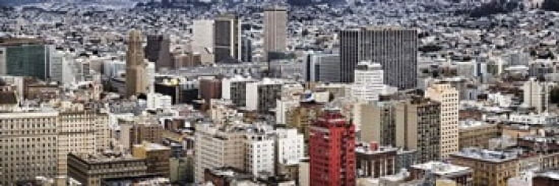 City viewed from the Nob Hill San Francisco California USA Canvas Art - Panoramic Images (18 x 6)