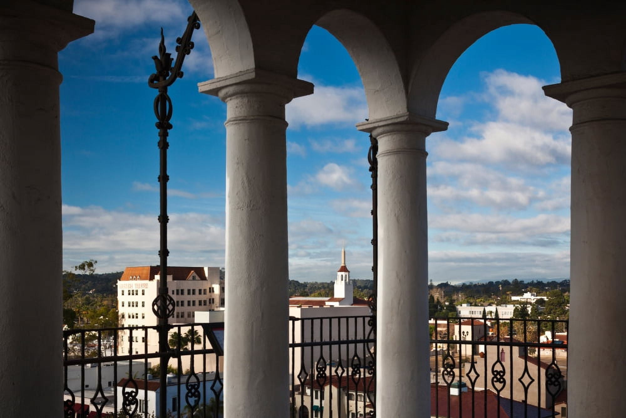City viewed through from the Santa Barbara County Courthouse Santa Barbara California USA Canvas Art - Panoramic Images (27 x 9)