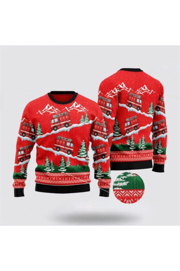 Citybarks Firefighter Ugly Sweater – Christmas Gifts For Firefighters
