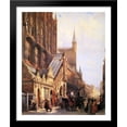 thumbnail image 1 of Cityhall in Lbeck 28x34 Large Black Wood Framed Print Art by Cornelis Springer, 1 of 2