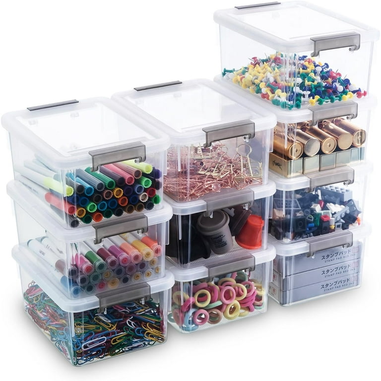 Plastic Storage Bins with Lids, Storage Containers for Organizing