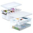 Citylife 17 QT Plastic Storage Bins Clear Storage Box with Lids