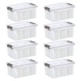 Citylife 17 QT Plastic Storage Bins Clear Storage Box with Lids