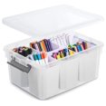 Citylife 17 QT Plastic Storage Bins Clear Storage Box with Lids