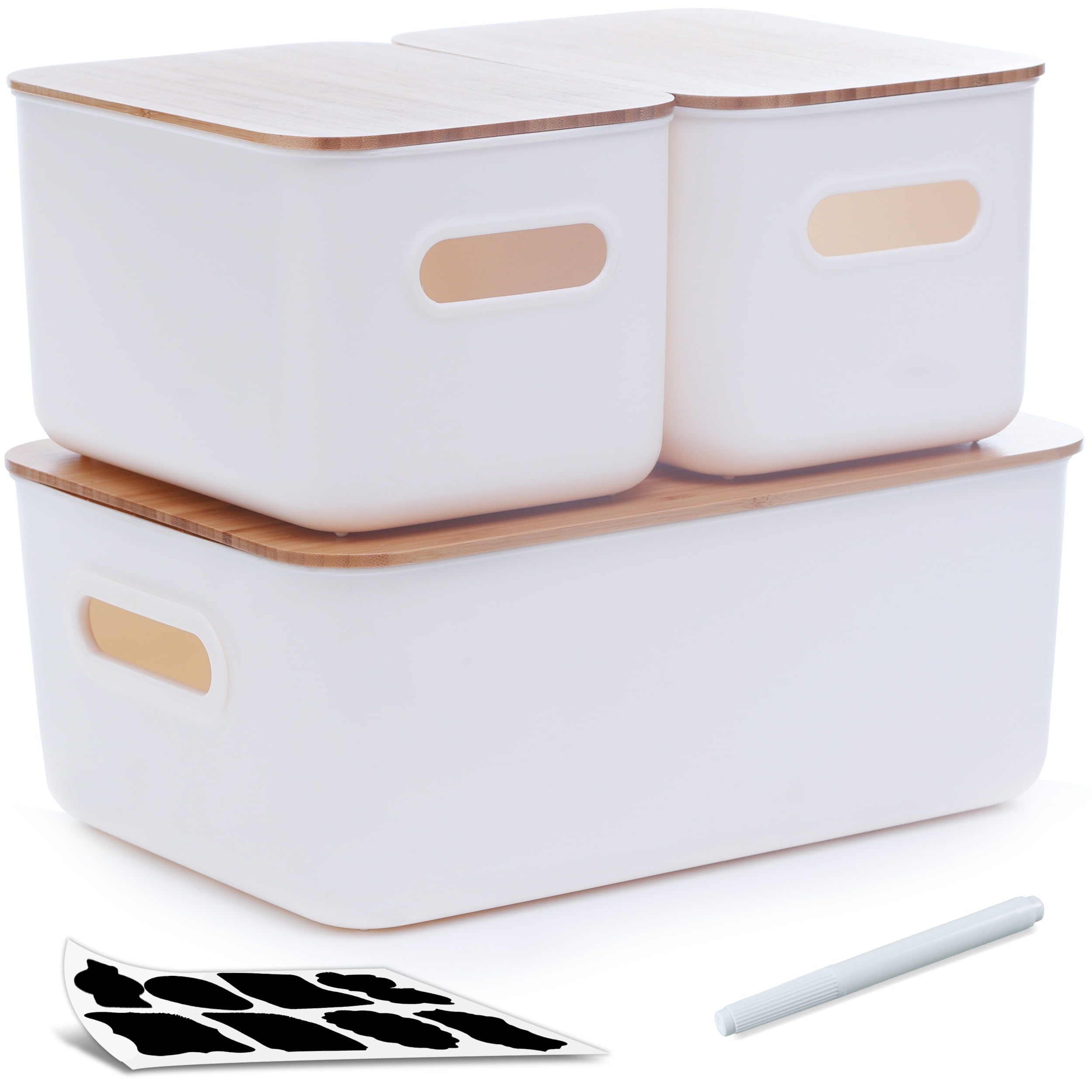 Small Stackable Storage Bins Lids