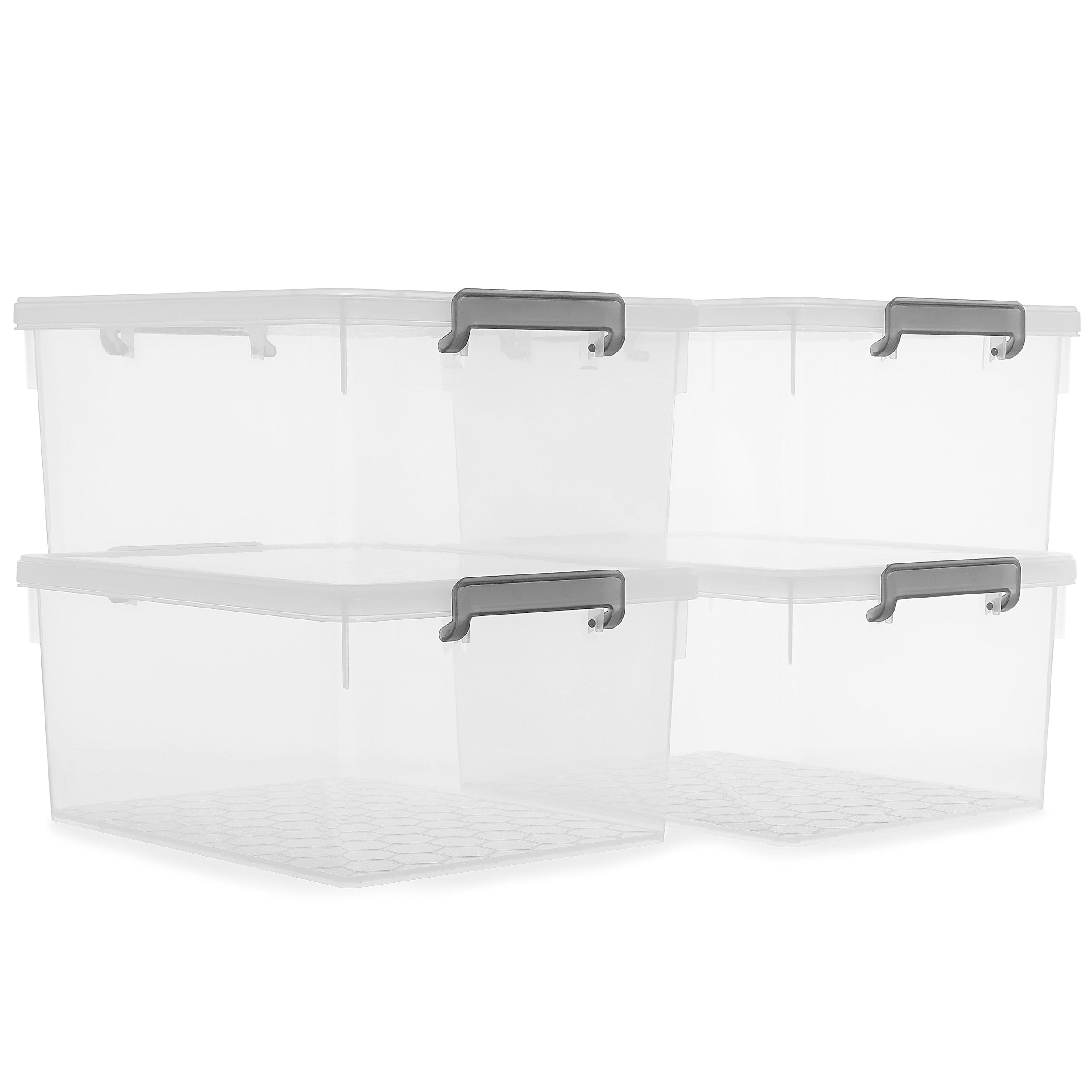 ToolUSA Clear Plastic Storage Box With Removable Dividers: TJ-48822