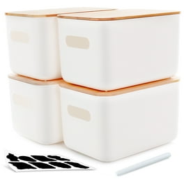 Mainstays 17 Qt. (4.25 gal.) Plastic Stackable Closet Storage Box, Clear,  Set of 6