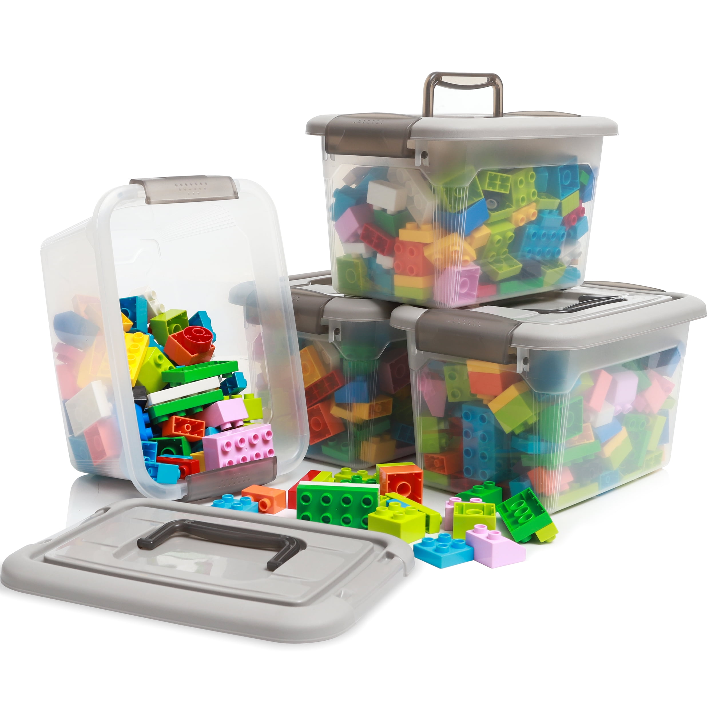 Citylife 17 QT Plastic Storage Box with Removable Tray Craft Organizers and Storage  Clear Storage Container for Organizing Lego, - AliExpress