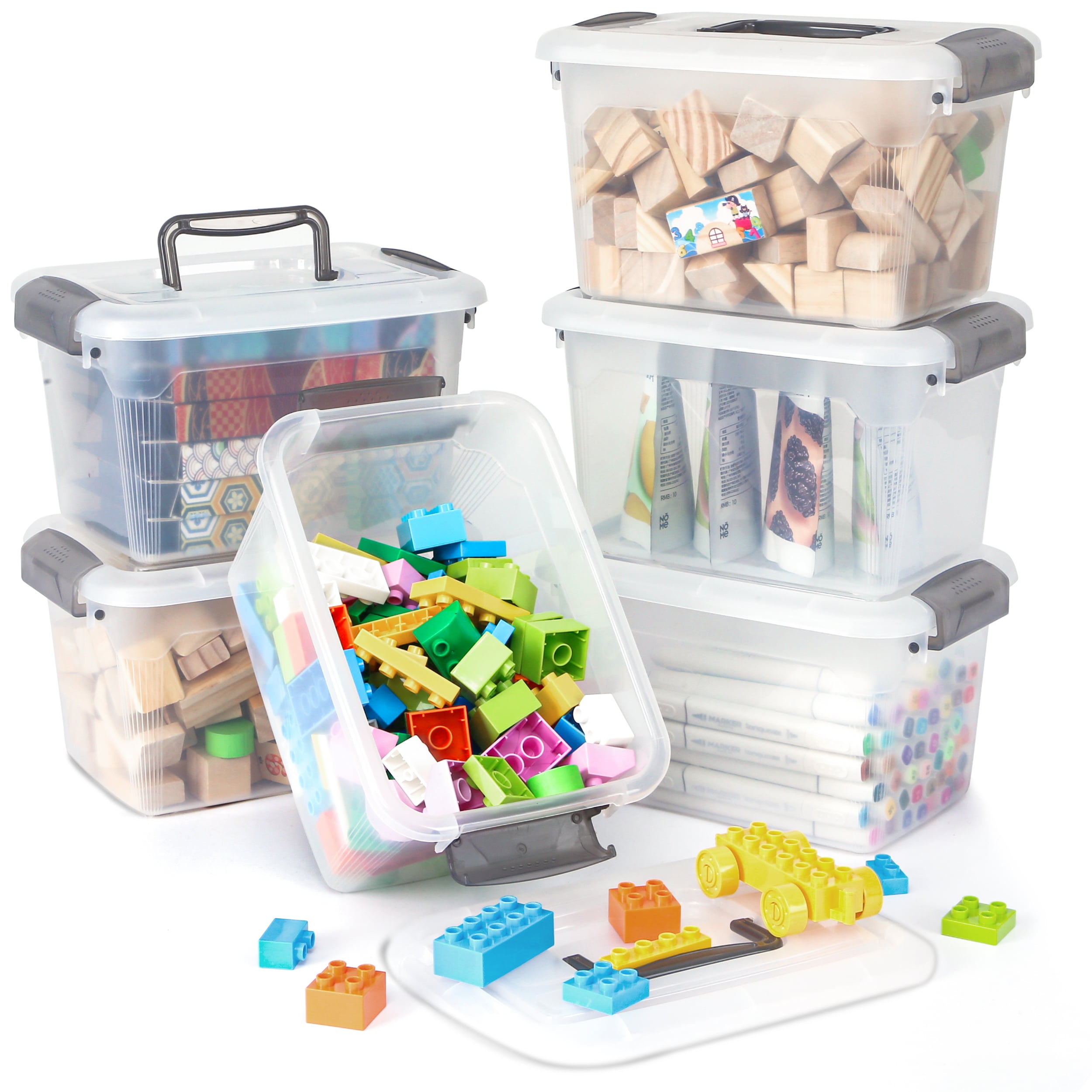 Taiyin 32 Pcs Mixed Sizes Clear Game Tokens Storage Containers Board Game  Storage Containers Plastic Storage Boxes for Game Components, Empty