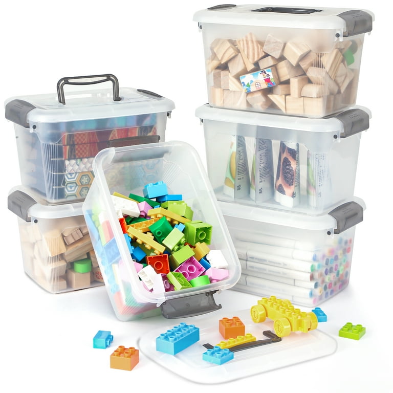 Citylife 17 QT Plastic Storage Box with Removable Tray Craft Organizers and  Storage Clear Storage Container for Organizing Lego, Bead, Tool, Sewing