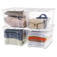 thumbnail image 1 of Citylife 54 Quart Stackable Storage Plastic Storage Box with Tight Locking Lid Clear Storage Box Chest, Plastic Container for Organizing Clothes in Closet, 4-Pack, 1 of 8