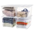 Citylife 54Qt Clear Stackable Organizer Plastic Storage Bins, Durable