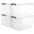 thumbnail image 1 of Kerhouze 69 Qt 4 Pack Plastic Clear Storage Bin with Lids Latch Box Large, 1 of 6