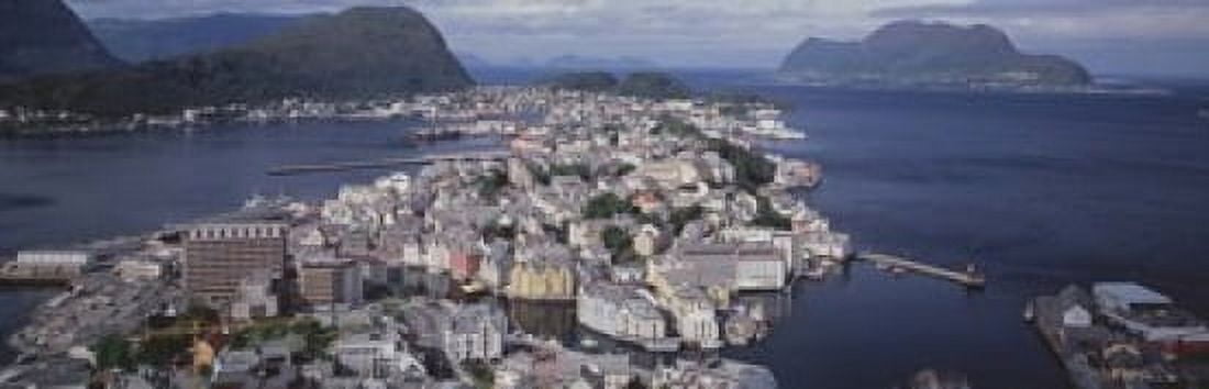 Cityscape Alesund Norway Canvas Art - Panoramic Images (18 x 6)