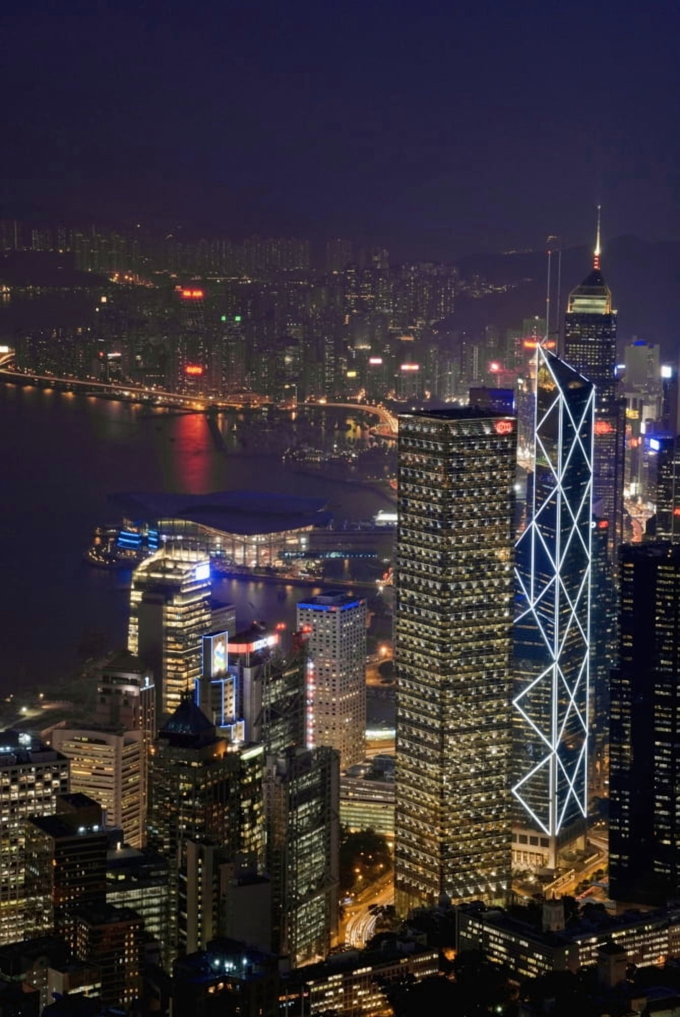Cityscape And Causeway Bay Canvas Art - Charles Bowman Design Pics (12 x 18)