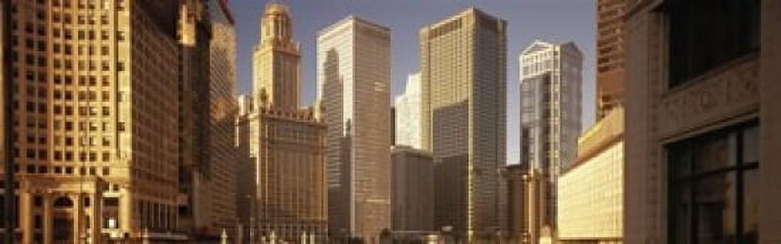 Cityscape Chicago IL USA Canvas Art - Panoramic Images (18 x 6)