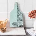 thumbnail image 1 of Cityscape Cutting Board, Sketch Style Rooftop View of City Residential Area Urban Lifestyle Monochromic, Tempered Glass Cutting and Serving Board, Wine Bottle Shape, Black White, by Ambesonne, 1 of 1