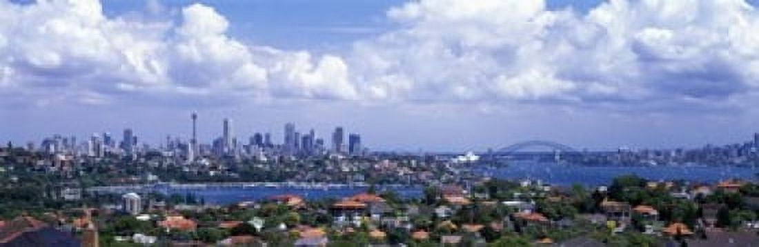 Cityscape Harbor Sydney Australia Canvas Art - Panoramic Images (18 x 6)