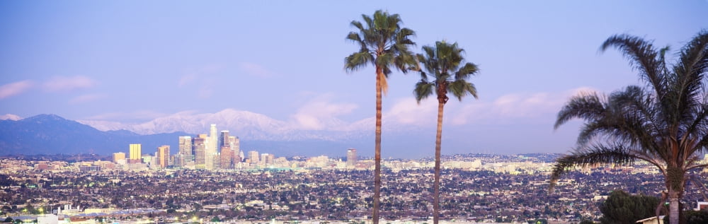 Cityscape Los Angeles California USA Canvas Art - Panoramic Images (36 x 12)